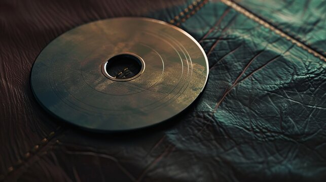 igital media enthusiasts can now enjoy a premade disc featuring stunning 3D artwork render labels, elegantly presented on a sleek leather background. This high-quality disc promises not only top-notch