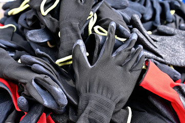 simple fabric nitrile-dipped gloves work clothes