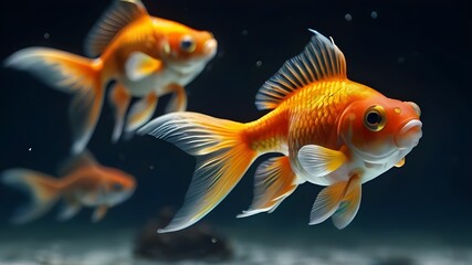 Fototapeta premium goldfish in aquarium