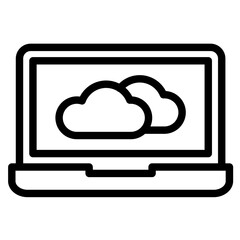 cloud communication vector icon style
