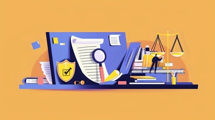 Auditor's Workspace Conveying Importance of Adhering to Ethical Standards