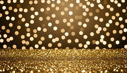 golden christmas background, christmas golden bokeh lights background with a blurred and sparkling glitter texture. holiday festive design