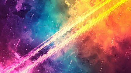 Photon beams flat design front view science fiction theme water color Complementary Color Scheme
