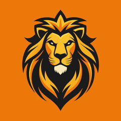 lion head mascot vector illustration