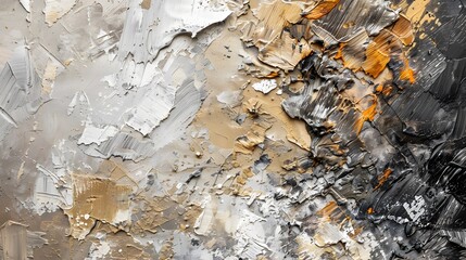 Construct a visual symphony of textures, blending roughness with smoothness in an abstract tableau.
