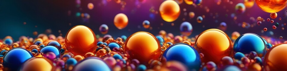 The effervescence of multicolored bubbles adds a light-hearted and festive touch to this abstract background.
