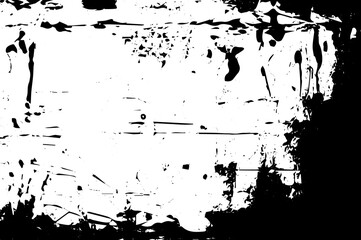 Abstract Monochrome Texture: Grunge Black White Pattern of Dust, Chips, and Ink Spots on White Background