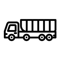 Dump truck vector icon style