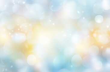 Obraz premium Beautiful and serene soft bokeh light background with ethereal and magical visual effects in blue, gold, and white colors for peaceful and dreamy artistic photography and elegant wallpaper backdrops