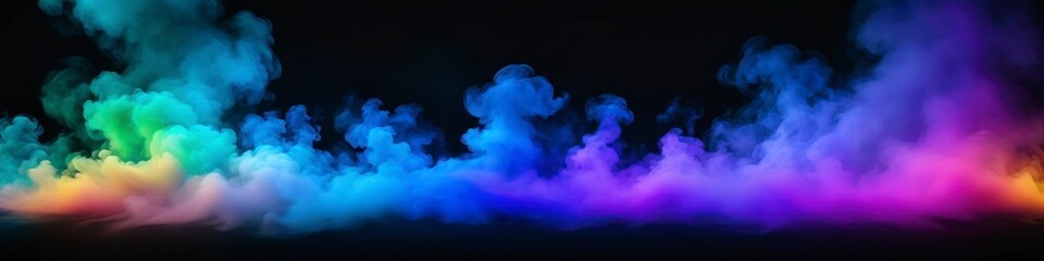 Abstract background the abstract canvas comes alive with vibrant streaks of colored smoke, intertwining in an ethereal dance.