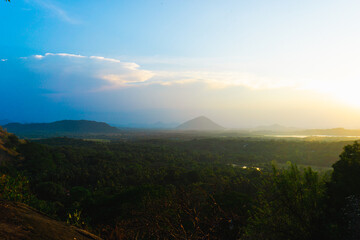 Fototapeta premium A bird's-eye view of the lush rainforests of northern Sri-Lanka.