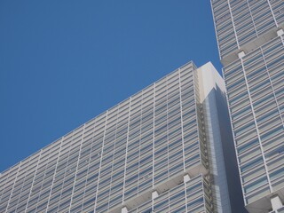 高層ビルと空。オフィス街の風景。品川。