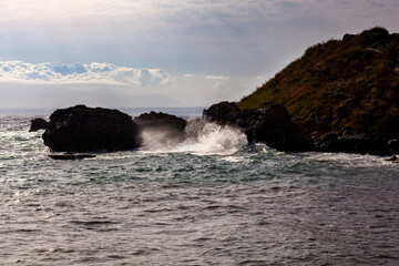 Typical rocks in the Scopello beach