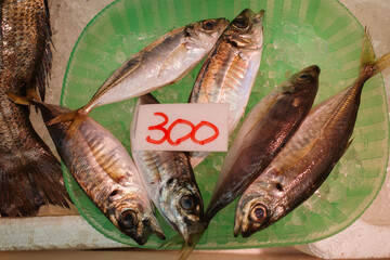 神戸　新開地の東山商店街の鮮魚の店