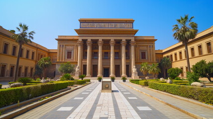 Obraz premium Egyptian Museum Cairo Egypt Afternoon Under the br_007