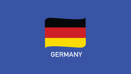 Germany Emblem Teams European Nations 2024 Symbol Abstract Countries European Germany Football Logo Design Vector Illustration