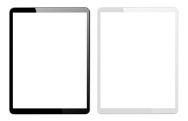 Set of tablet computers cut out