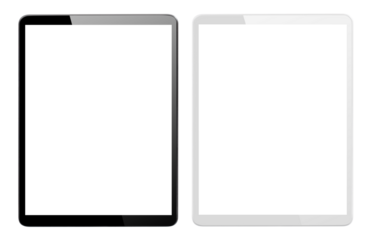 Set of tablet computers cut out