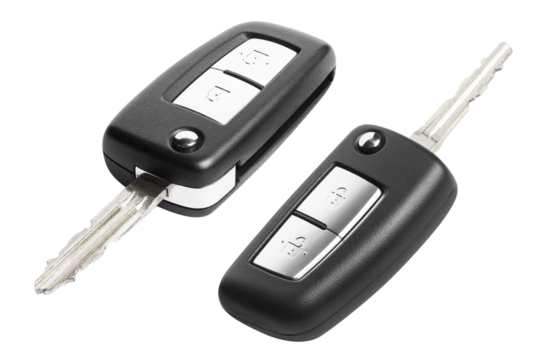 Set of car keys, cut out