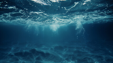 Obraz premium Submerged Dark Blue Ocean Surface