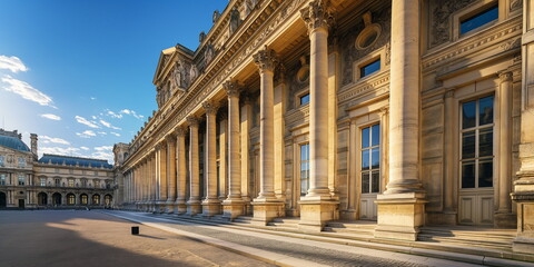 Fototapeta premium Louvre Paris France During the day Under the brigh_007