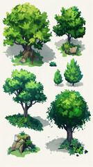 Fototapeta premium map level progression mobile game art