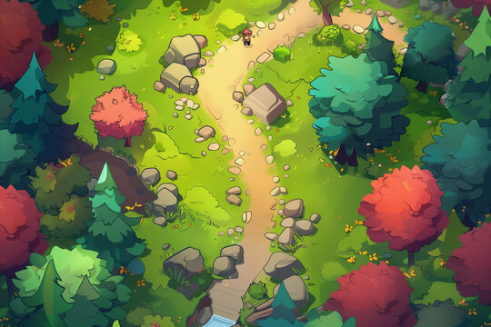 map level progression mobile game art