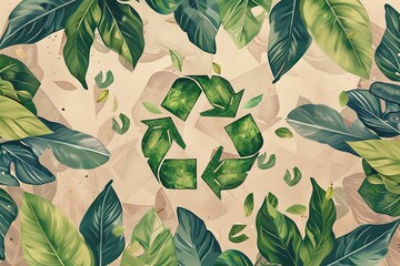 seamless pattern with leaves