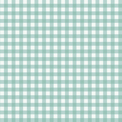 Gingham pattern seamless Plaid repeat in green and white. Design for print, tartan, gift wrap, textiles, checkered background for tablecloth