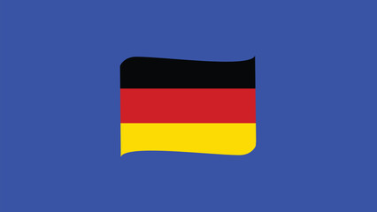 Germany Emblem Ribbon European Nations 2024 Teams Countries European Germany Football Symbol Logo Design Vector Illustration
