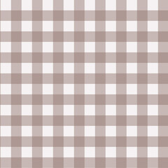 Gingham pattern seamless Plaid repeat in beige and white. Design for print, tartan, gift wrap, textiles, checkered background for tablecloth