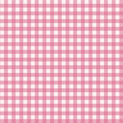 Gingham pattern seamless Plaid repeat in peach and white. Design for print, tartan, gift wrap, textiles, checkered background for tablecloth