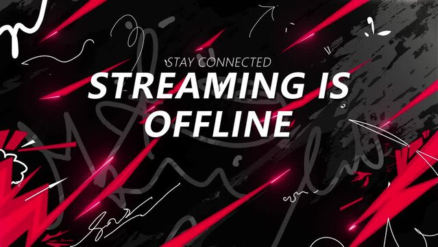 Red Graffiti Grunge Overlay, HD/4K Quality. Streaming Is Offline Overlay