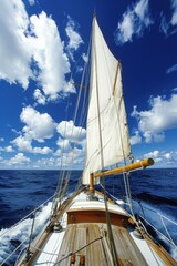 Obraz premium Olympic sailing beauty sail power and elegance in billowing sails symbolizing strength and grace