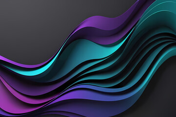 Obraz premium Abstract background with fluid gradient. 3d illustration of design blue color design inspired waves.