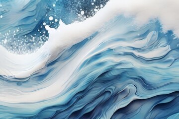 Water snow wavy abstract isolated backgroud