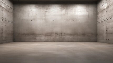 Minimalistic Industrial Interior of an Empty Concrete Room