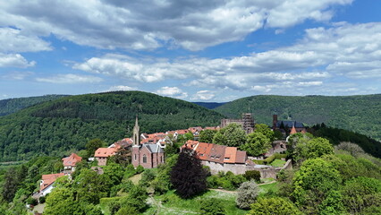 Obraz premium Luftaufnahme von Dilsberg