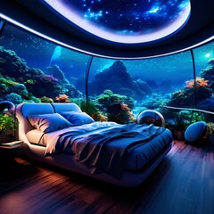 sleeping room in the night