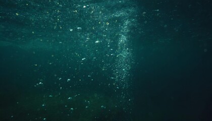 underwater scene with bubbles polluted ocean contamination of the sea caused by industry