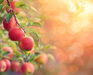 Obraz premium Tree Laden With Red Apples