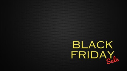 Black Friday Sale inscription on a abstract background, horizontal banner, design template. Copy space