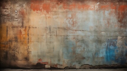 Abstract Textured Background with Peeling Paint and Rusty Patina
