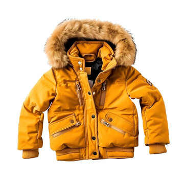 person in a chidden coat on transparent background, clipping path, png, 