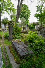 vue du cimetière du Père-Lachaise à Paris en France