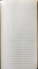 Obraz premium Open clean notebook background for post, vertical orientation 