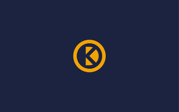 letter dk with circle logo icon design vector design template inspiration