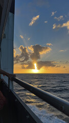 sunset on the ferry