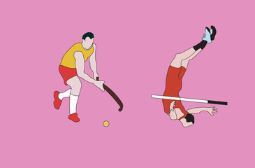 sports vector hand draw illustration