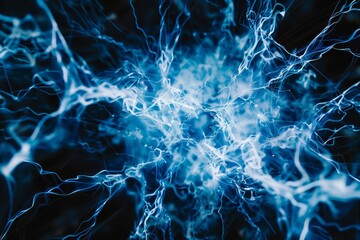 Obraz premium Abstract image of blue and white energy.
